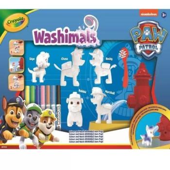 Crayola Washimals: Kimosható Mancs őrjárat figura matricákkal - 5 db-os kép