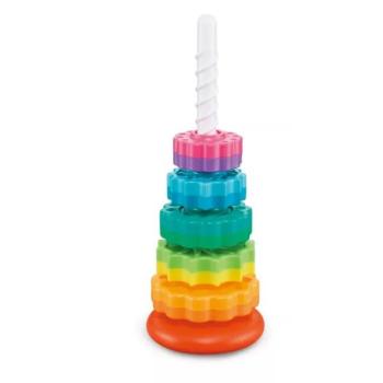 Csavaros toronyépítő játék, színes - 7 db-os kép