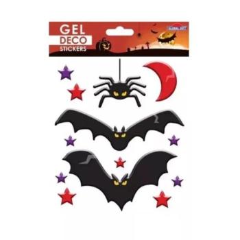 Denevér mintás gél matrica - 15 x 17 cm kép