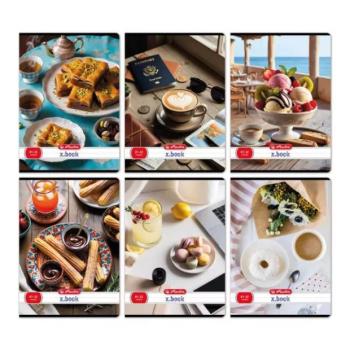 Desszert mintás vonalas füzet, A4-es - többféle kép