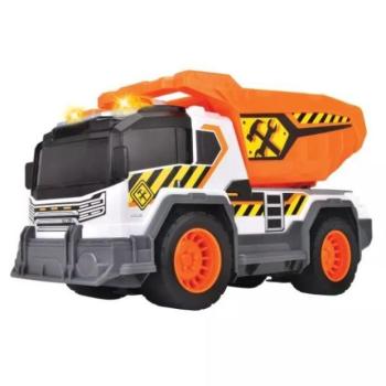 Dickie: Dömper fény- és hanghatásokkal, 30 cm - narancssárga-fehér kép