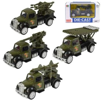 Die-Cast: Katonai kisautó többféle változatban lendkerekes 1/55 kép