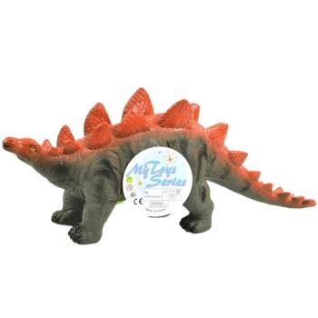 Dino World: Vinyl anyagú hangot adó Stegosaurus dinoszaurusz figura pamut töltéssel 35cm-es méretben kép