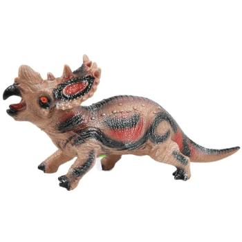 Dino World: Vinyl anyagú hangot adó Styracosaurus dinoszaurusz figura pamut töltéssel 35cm kép