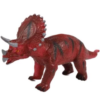 Dino World: Vinyl anyagú hangot adó Triceratops dinoszaurusz figura pamut töltéssel 35cm kép