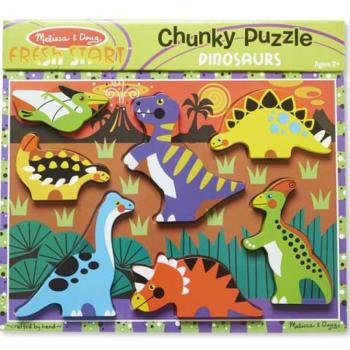 Dinók könnyen megfogható fa forma puzzle - Melissa & Doug kép