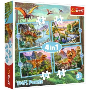 Dinoszauruszok 4az1-ben puzzle szett - Trefl kép