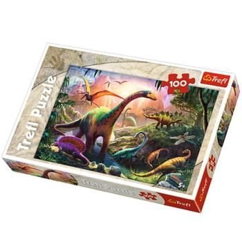 Dinoszauruszok földjén puzzle 100db-os - Trefl kép