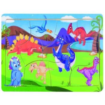 Dinoszauruszok puzzle fából - kép