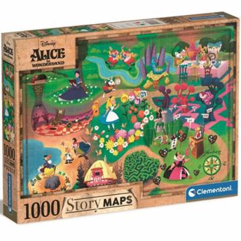 Disney: Alice csodaországban térkép puzzle 1000db-os - Clementoni kép