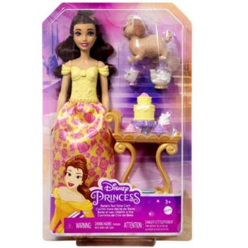 Disney Hercegnők: Belle teadélutánja hercegnő baba kiegészítőkkel - Mattel kép