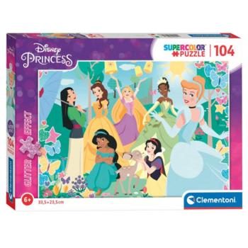 Disney hercegnők csillogós 104 db-os puzzle - Clementoni kép