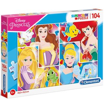 Disney Hercegnők Supercolor 104db-os puzzle - Clementoni kép