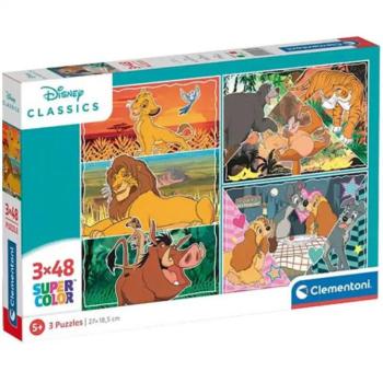 Disney klasszikusok Supercolor 3 az 1-ben 3x48db-os puzzle - Clementoni kép