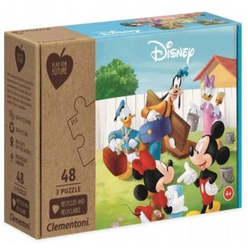 Disney Mickey egér puzzle 3x48db-os - Clementoni kép