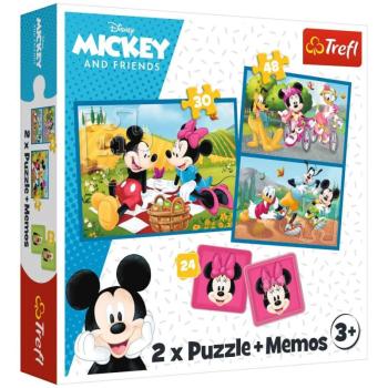 Disney: Mickey és Minnie puzzle és memóriakártya 2 az 1-ben szett - Trefl kép