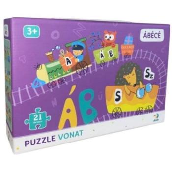 Dodo: ABC vonat kirakó magyar betűkkel - 21 darabos puzzle kép