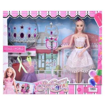 Dolls World: Divat baba jogarral és tiarával kép