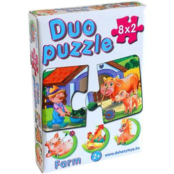 DUO Puzzle Farm állatokkal - D-Toys kép