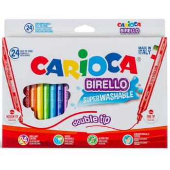 Dupla végű filctoll készlet 24db - Carioca kép