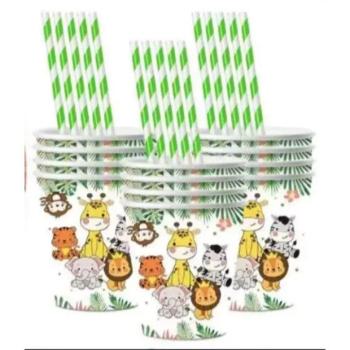 Dzsungel mintás papírpohár készlet - 10 db-os kép