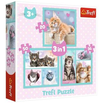 Édes cicusok 3 az 1-ben puzzle - Trefl kép