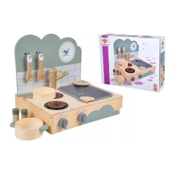 Eichhorn: Fa játékkonyha - asztalra tehető, 10 db kiegészítővel kép
