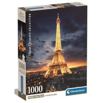 Eiffel torony HQC 1000db-os puzzle poszterrel - Clementoni kép