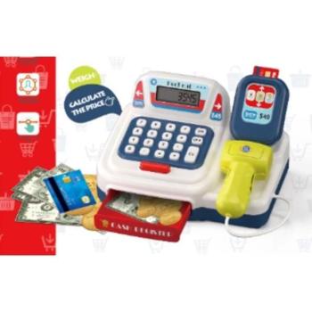 Elektromos pénztár játékkészlet - kék-fehér kép