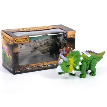 Elemes triceratops figura fénnyel 25cm kép