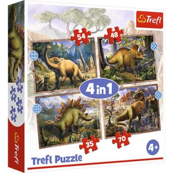 Érdekes dínók 4 az 1-ben puzzle - Trefl kép