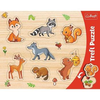 Erdő, fahatású forma puzzle 7 db-os – Trefl kép