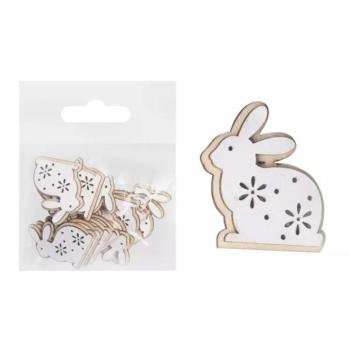 Fa dekorációs nyuszi - 12 db-os kép