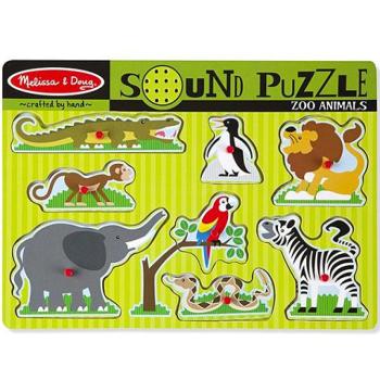 Fa hangos formapuzzle állatkerti állatokkal - Melissa & Doug kép