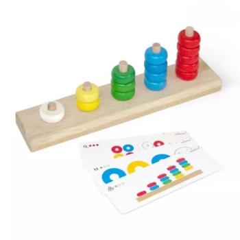 Fa piramisépítő készlet számoláshoz kép