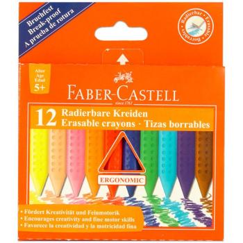 Faber-Castell 12 db-os radírozható vékony zsírkréta készlet kép