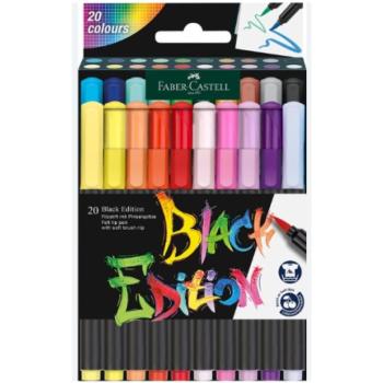 Faber-Castell: Black Edition 20db-os színes filctoll szett kép