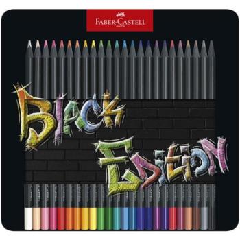 Faber-Castell: Black Edition színes ceruza 24db-os szett fém dobozban kép