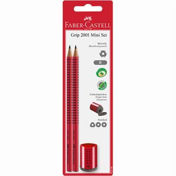 Faber-Castell: Grip 2001 B-s grafit ceruza szett hegyezővel kép