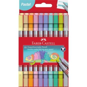 Faber-Castell: Kétvégű filctoll készlet - pasztell színek, 10 db-os kép