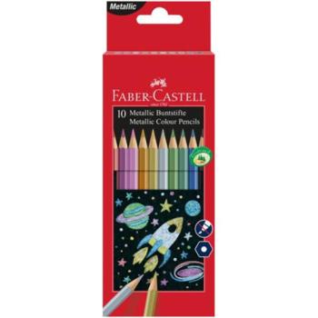 Faber-Castell: színes ceruza készlet, 10 db-os, fémes színek kép