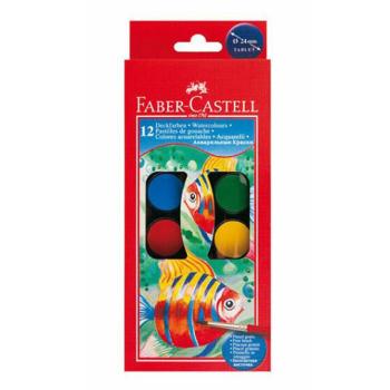 Faber-Castell: Vízfesték 12db-os szett 24mm-es korongokkal kép