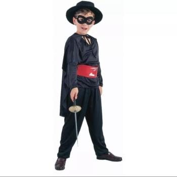 Fekete álarcos jelmez - 120-130 cm kép