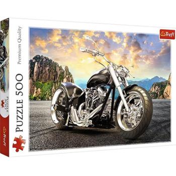 Fekete Chopper motorkerékpár 500db-os prémium puzzle - Trefl kép