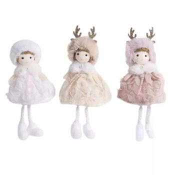 Felakasztható lány bábu dekoráció, 18 cm - többféle kép