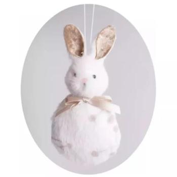 Felakasztható masnis nyuszi dekoráció - 11 cm, többféle kép