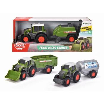 Fendt Micro Farmer traktor utánfutóval többféle változatban 18cm - Dickie Toys kép