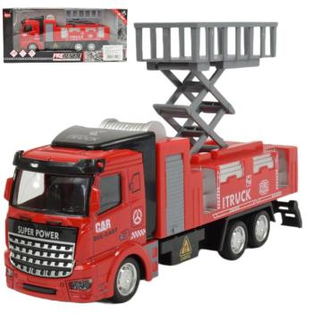 Fire Rescue: Lendkerekes emelőkosaras tűzoltósági kamion 19cm kép