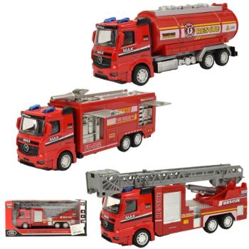 Fire Rescue: Lendkerekes tűzoltósági kamion fénnyel és hanggal többféle változatban 19cm 1db kép