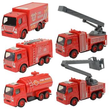 Fire Rescue: Lendkerekes tűzoltósági kamion többféle változatban 9,5cm 1db kép